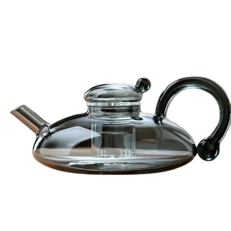 Flower tea pot set boiled fruit tea set heat-resistant glass
