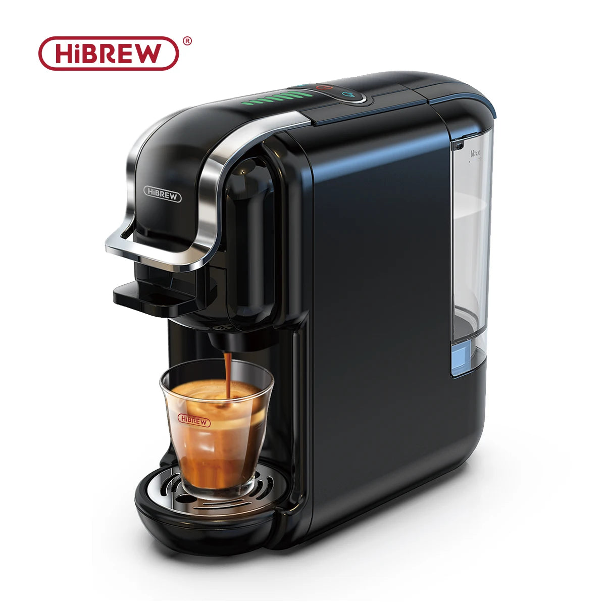 HiBREW black coffee machine brewing espresso with cup for premium coffee gift bundle