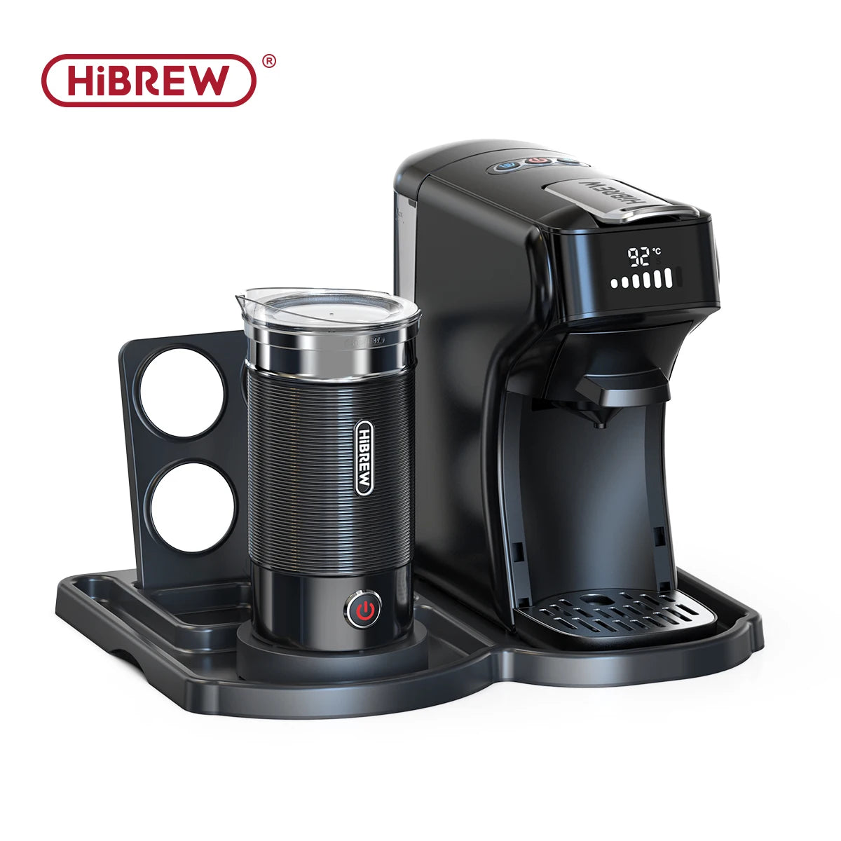 HiBREW black coffee machine and frother set for premium coffee gift bundle by Savies