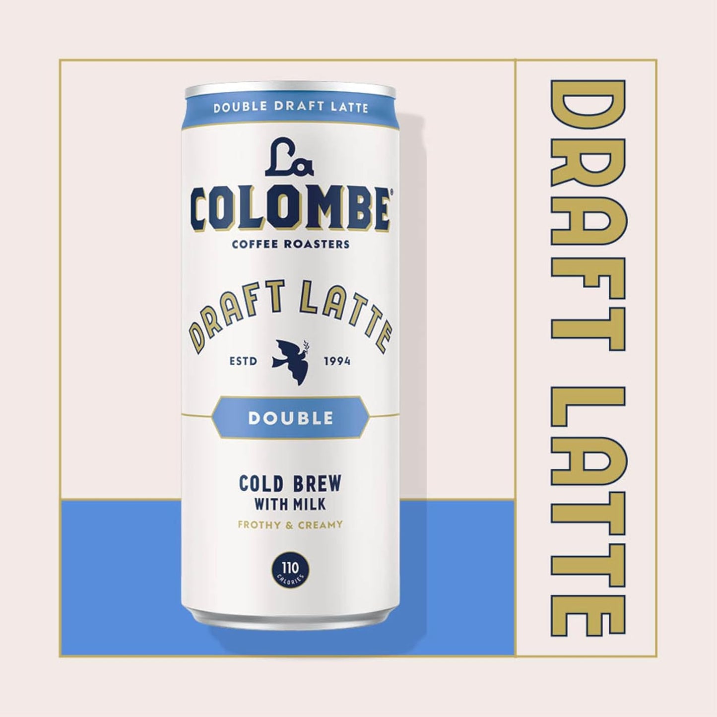 La Colombe Draft Latte 4 pack cold brew coffee with milk can design by Savies