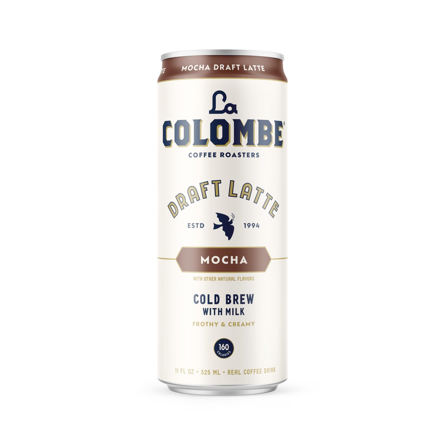 La Colombe Draft Latte 4 pack Mocha cold brew coffee with milk in a tall can