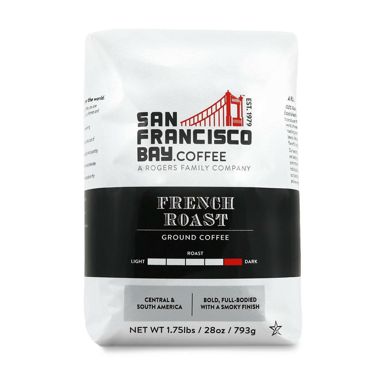 Savies premium coffee gift bundle featuring San Francisco Bay French Roast ground coffee bag