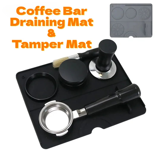 Coffee Tamper Mat Distributor Station Portafilter Silicone Pad Espresso Maker Bar Accessories Coffeeware Corner Barista Tools