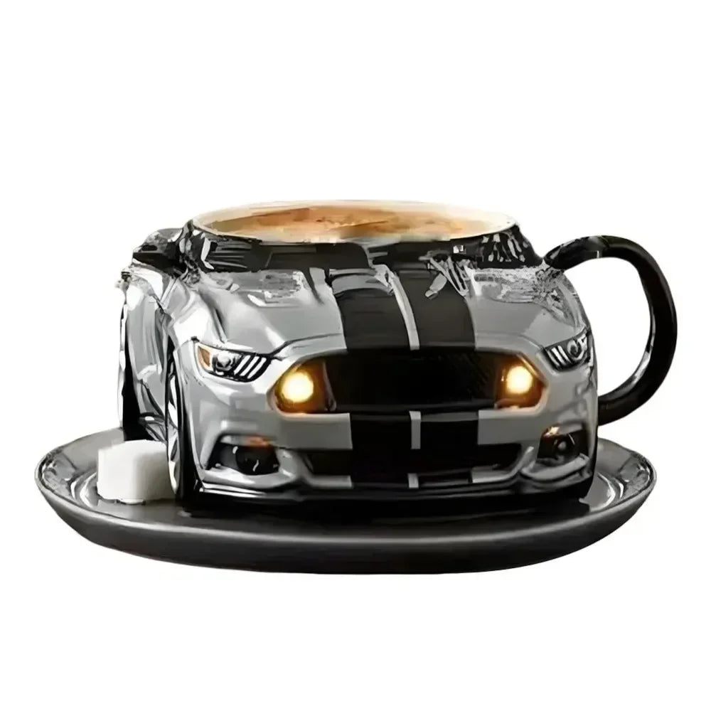Creative Funny Beetle Shaped Coffee Mug Fashion Unique Handmade Beetle-Shaped Coffee Cup Novelty Car-Shaped Tea Cup for Car Fans