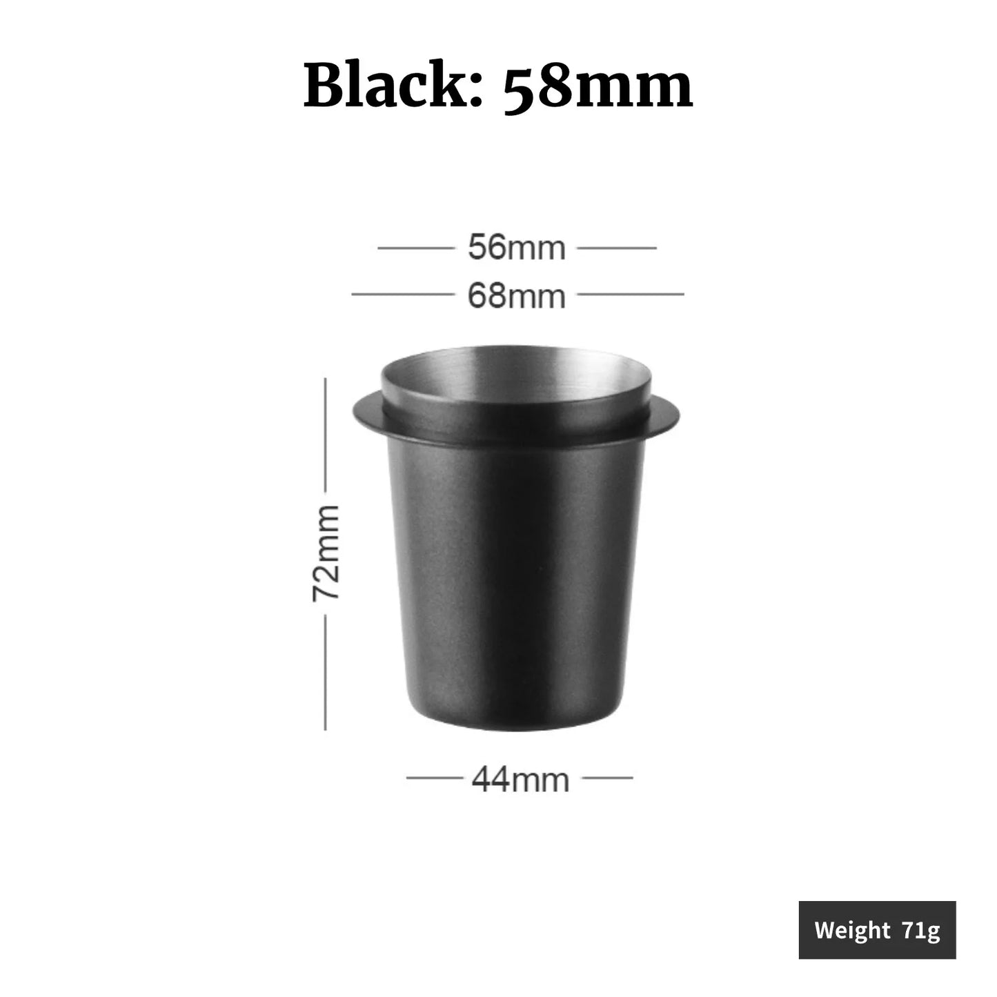 Coffee Dosing Cup Sniffing Mug for Espresso Machine Wear Resistant Stainless Steel Coffee Dosing Cup Drop Shipping 58/53/51mm