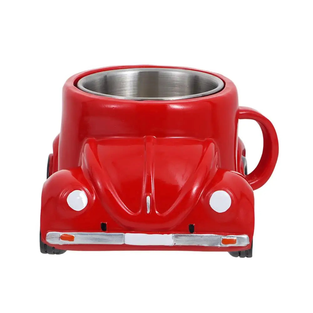 Creative Funny Beetle Shaped Coffee Mug Fashion Unique Handmade Beetle-Shaped Coffee Cup Novelty Car-Shaped Tea Cup for Car Fans