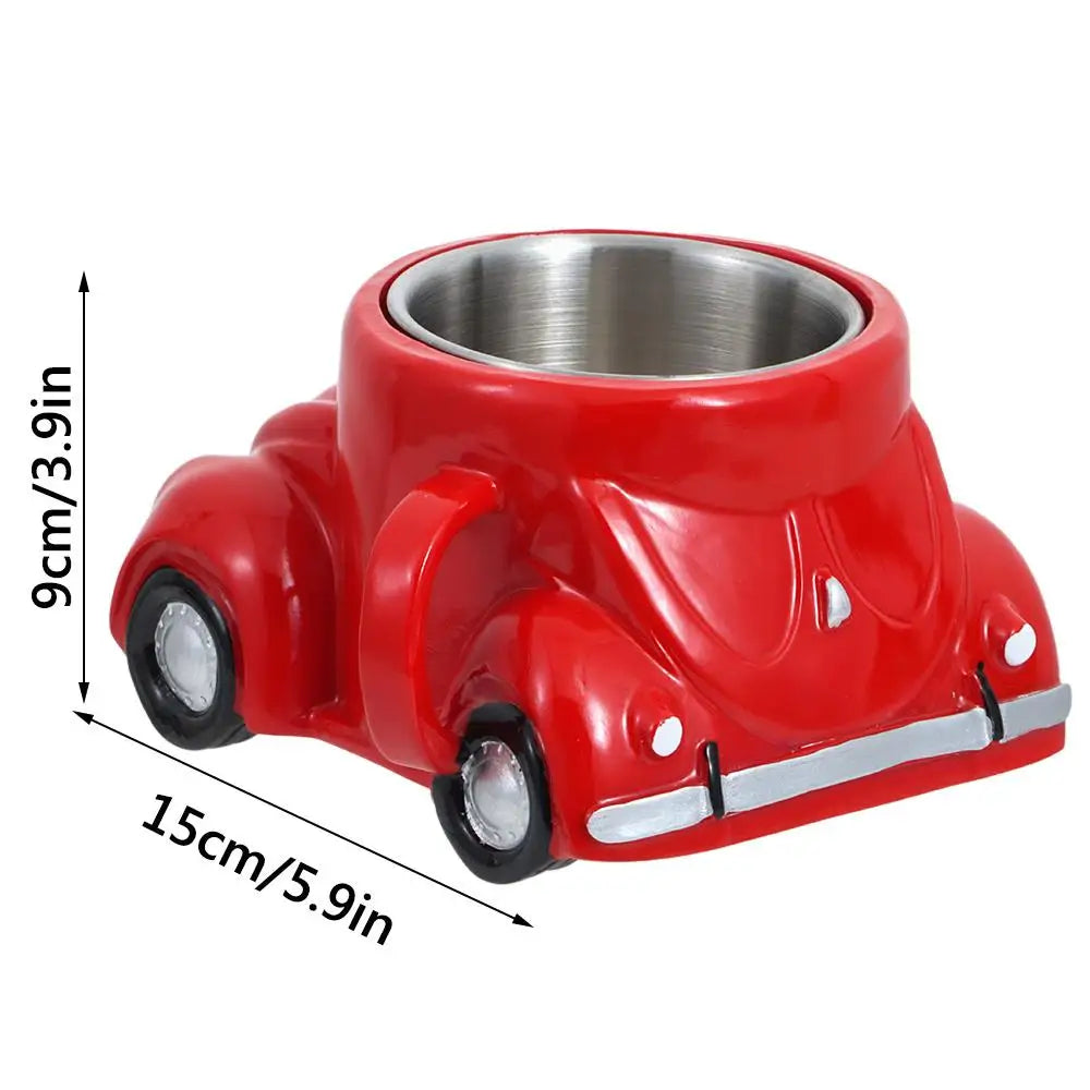 Creative Funny Beetle Shaped Coffee Mug Fashion Unique Handmade Beetle-Shaped Coffee Cup Novelty Car-Shaped Tea Cup for Car Fans