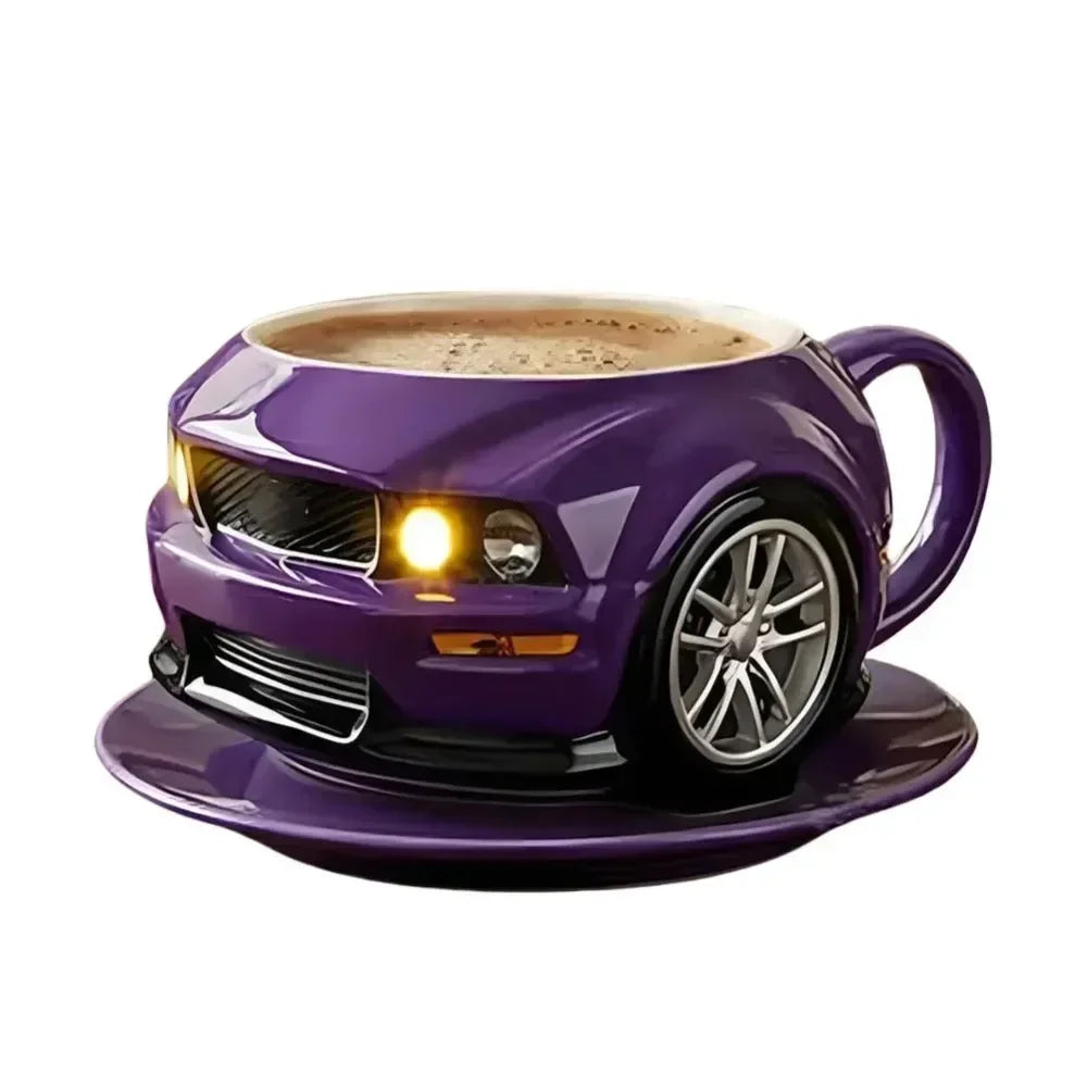 Creative Funny Beetle Shaped Coffee Mug Fashion Unique Handmade Beetle-Shaped Coffee Cup Novelty Car-Shaped Tea Cup for Car Fans